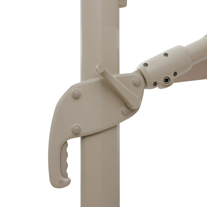 Parasol déporté rectangulaire "Melhia" lin 4x3m