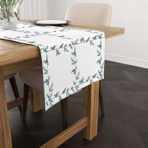 Chemin de table en velours White Christmas 1