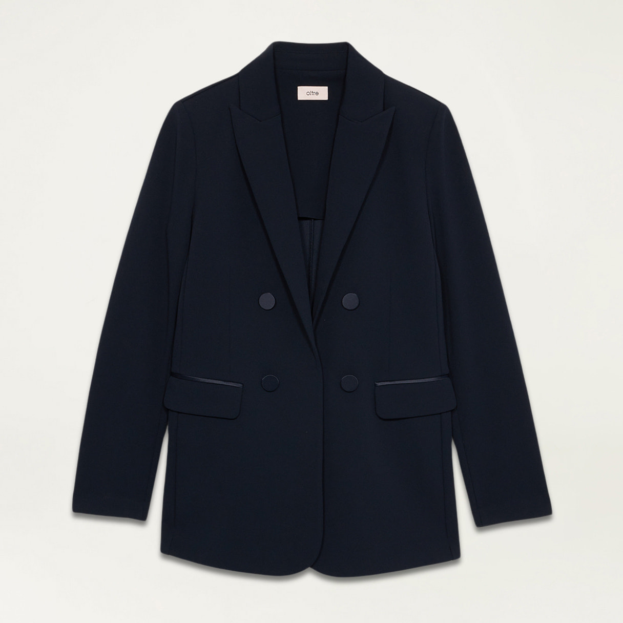 Oltre - Blazer con dettagli in raso - Blu