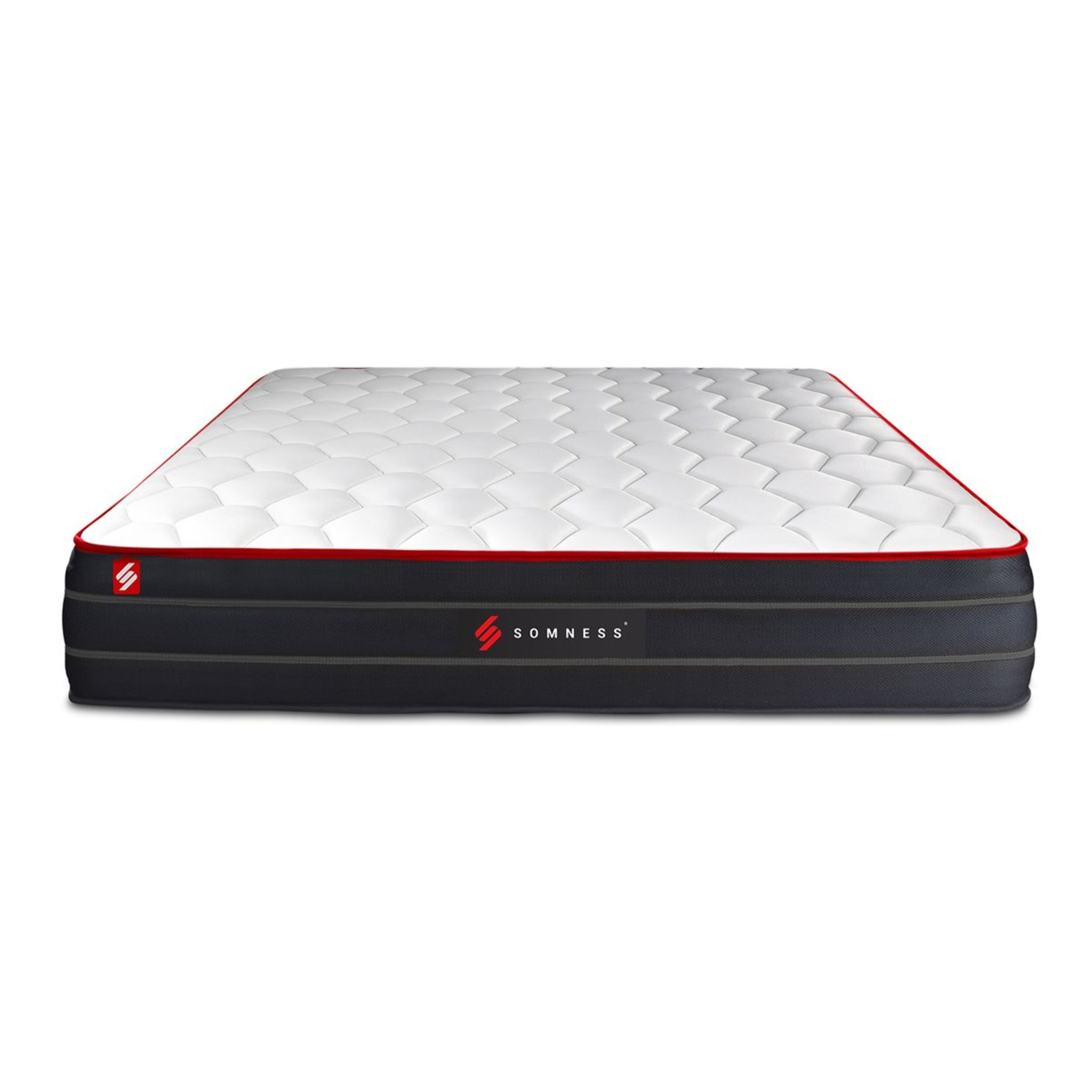 Matelas Hybride - Confort équilibré et accueil enveloppant - 26 d'épaisseur, 7 zones de confort - Soutien point par point - 2 places