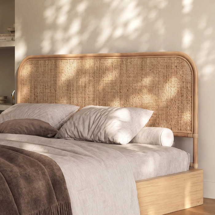 Tête de lit 160 cm en rotin naturel - Grace