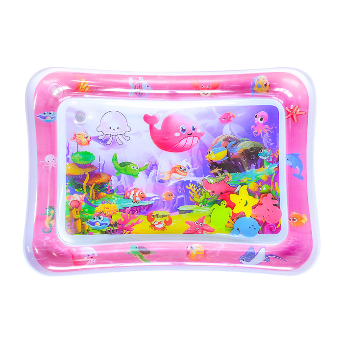 DAM Colchoneta hinchable infantil diseño fondo marino rosa. 70x50cm. 70x50x9 Cm. Color: Rosa