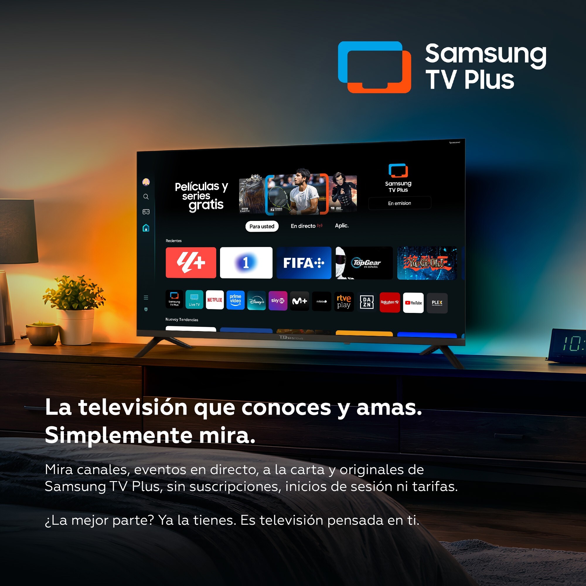 TD Systems - Smart TV 32 pulgadas Full HD. Samsung TV Tizen OS 8.0. Sintonizador triple (DVB-T2/C/S2). Televisores con Samsung Smart TV Gaming Hub. Televisión del 2026. Compatible con Prime Video, Netflix, Movistar+, HBO, y más Apps - M32FC22TIZEN