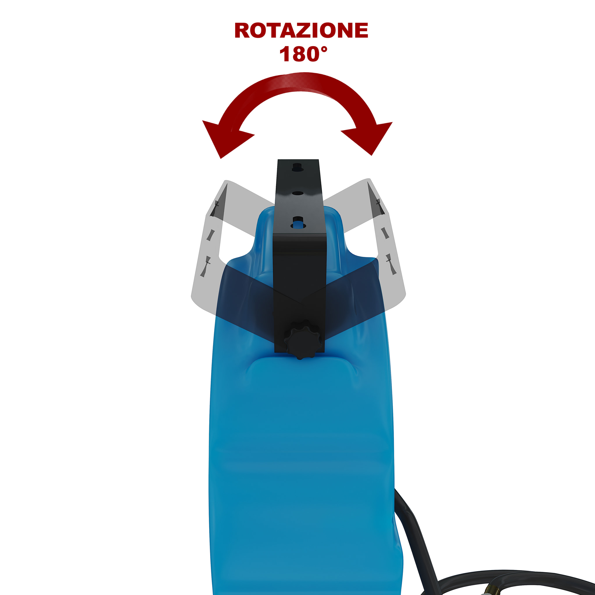 Avvolgitubo Aria Compressa Tubo Professionale Attacco 1/4" Fissaggio Parete Muro Sistema Blocco Automatico Riavvolgitore Pressione 24 Bar 10 + 1 Mt