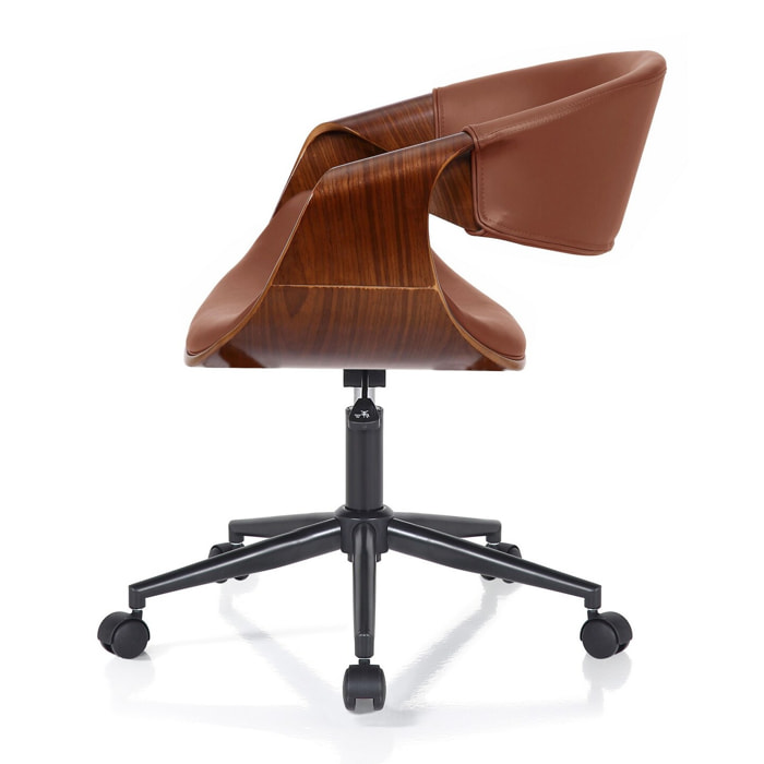 ORESTELUCHETTA poltrona da ufficio MICHIGAN DARK WOOD