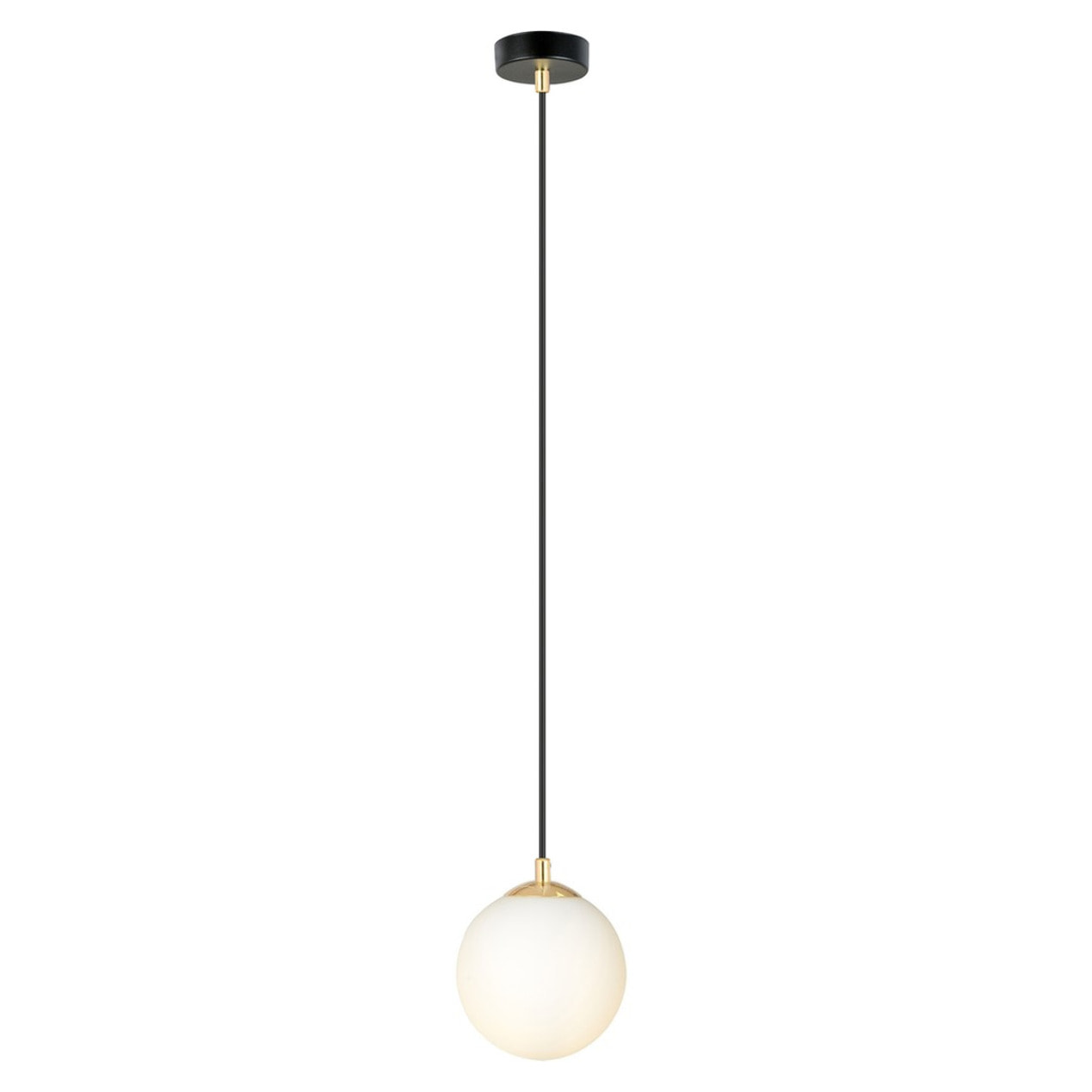 Lampada a sospensione ROYAL in acciaio nero e vetro