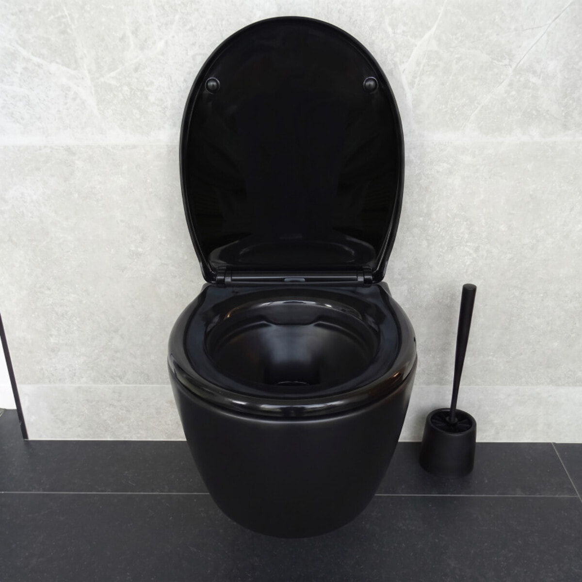 Abattant wc HARRY Noir - Charnière Zinc Spirella