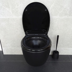 Abattant wc HARRY Noir - Charnière Zinc Spirella