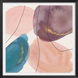 Affiche Pétale passion Affiche + cadre en bois - Noir