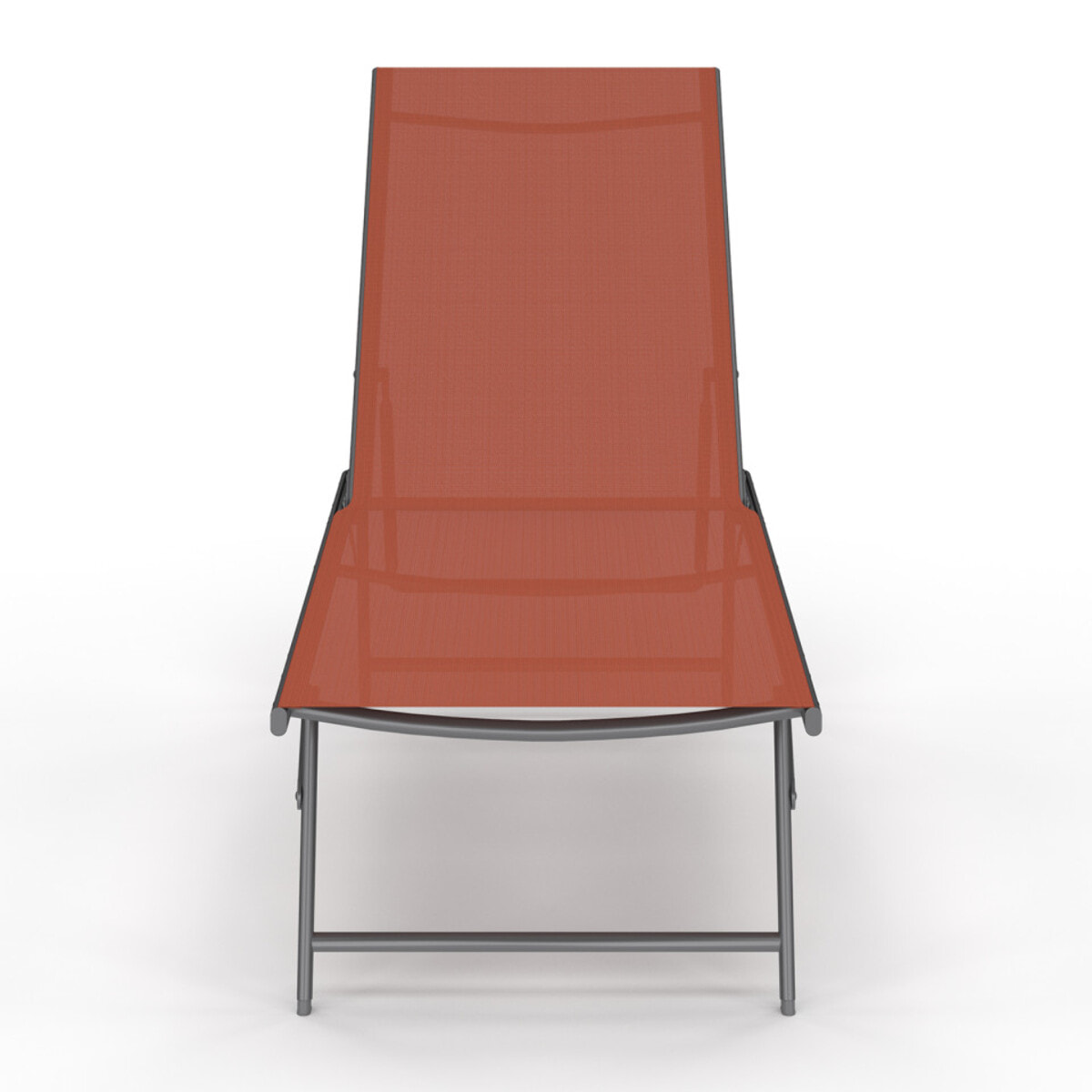 Transats inclinables Malaga 4 positions terracotta - lot de 2