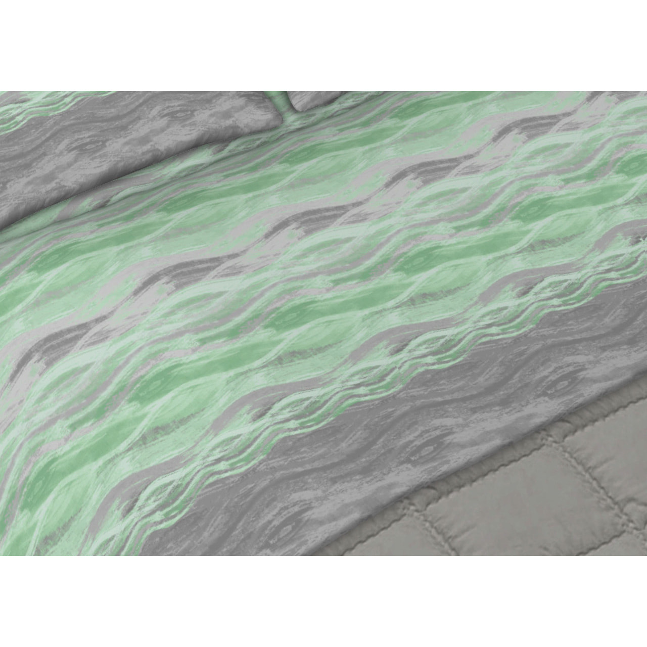 Completo Lenzuola In Calda Flanella Made in Italy Pretty Verde