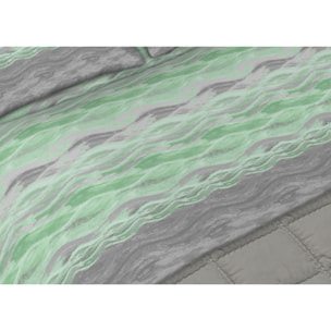 Completo Lenzuola In Calda Flanella Made in Italy Pretty Verde