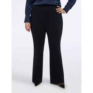 Fiorella Rubino - Pantalones Flare scuba lurex - Azul