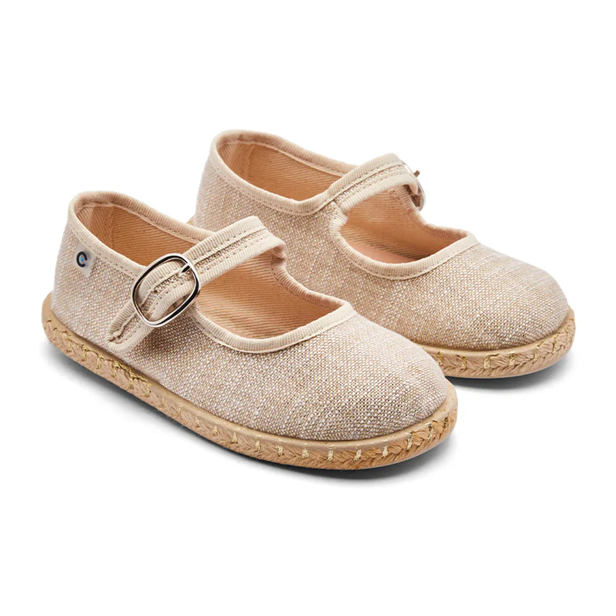 Conguitos - Sandali estivi in juta con zeppa per bambina comodi