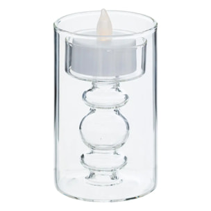 Bougie LED Lena transparent 6x6cm