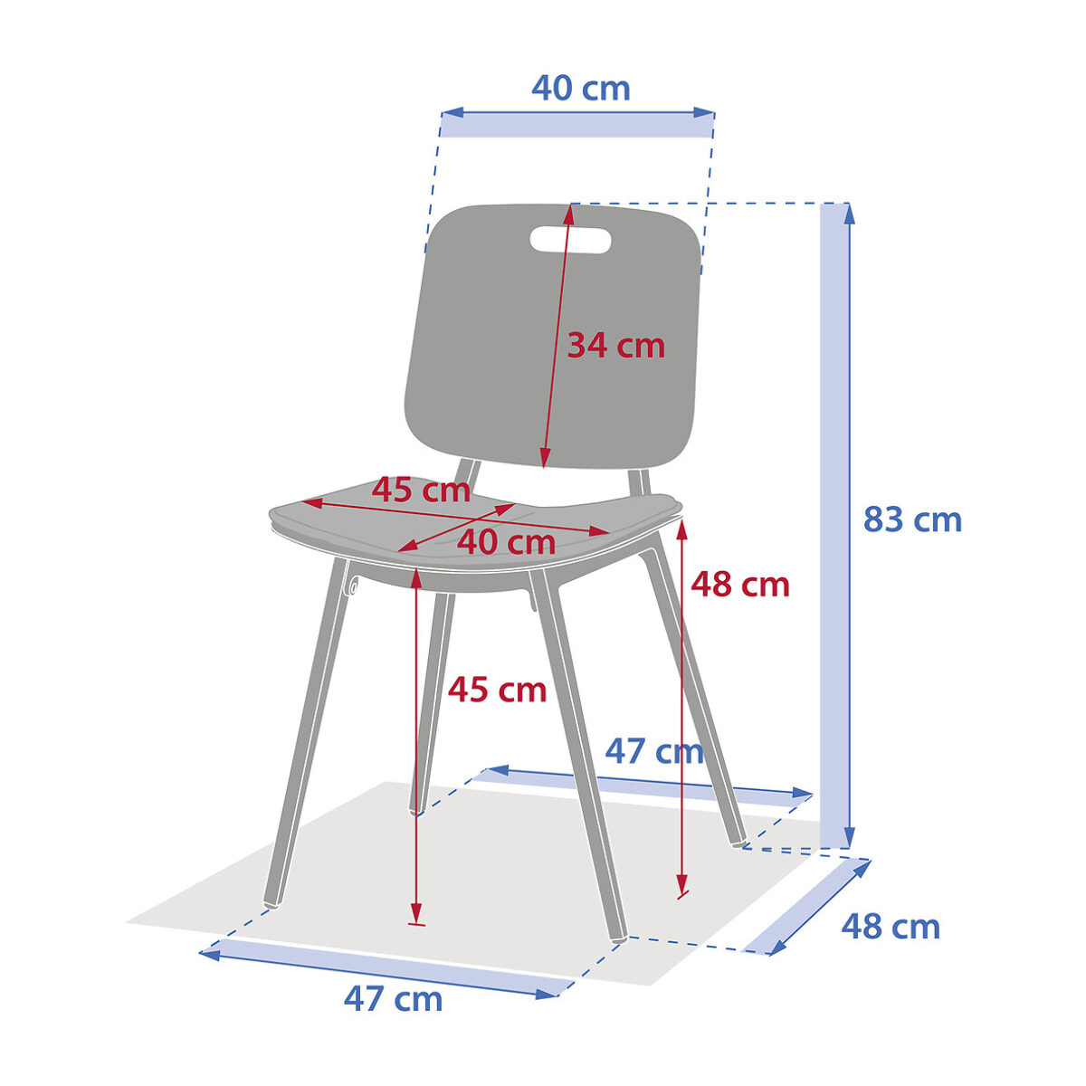Lot de 2 chaises de jardin "Terzano" argile & beige aluminium