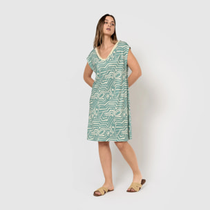 Vestido corto soft guiomar agua marina