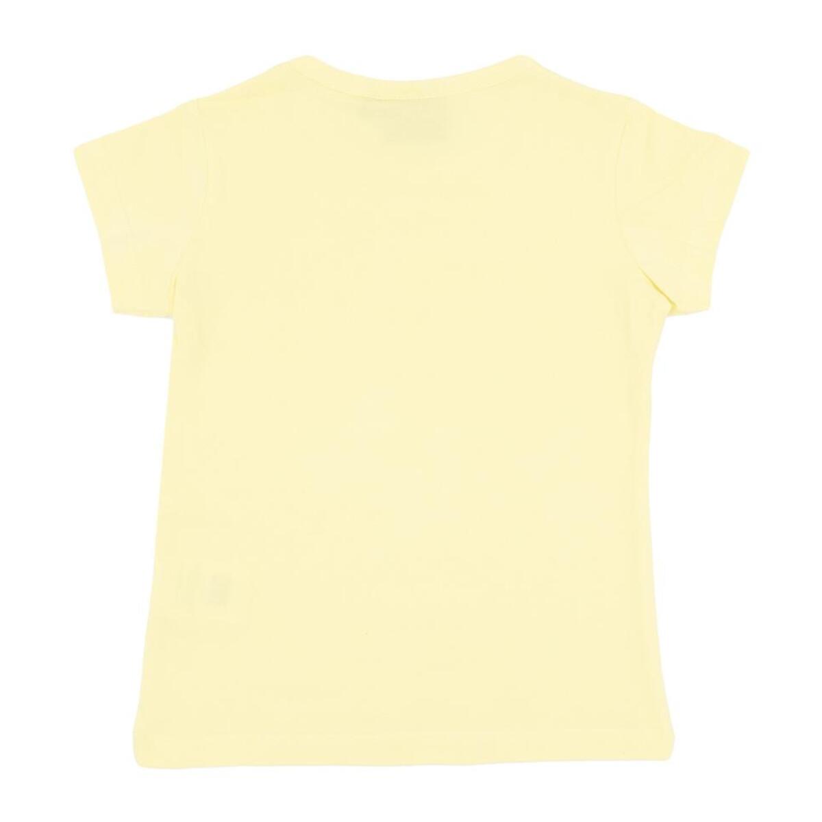 T-shirt da bambina maniche corte logo grande Basic