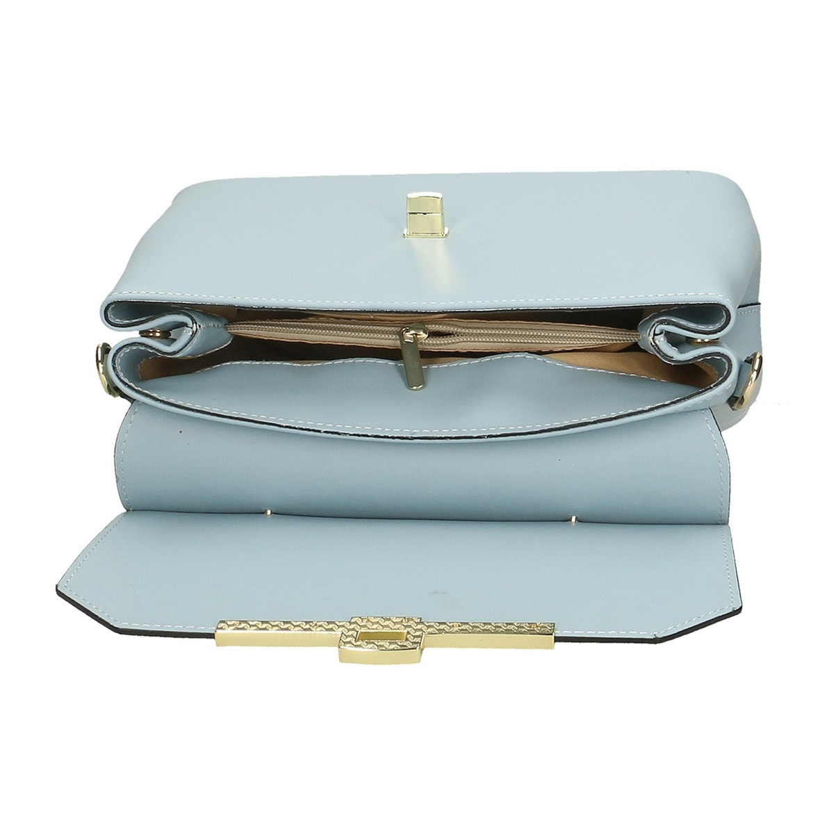 Borsa a mano da donna Made in Italy - Modello Lunaria - 100% pelle - 27.0 x 23.0 x 12.0 cm