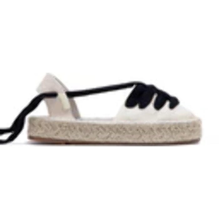 Espadrillas in tela con lacci bianchi
