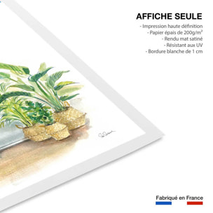 Affiche Baignoire tropicale Affiche seule