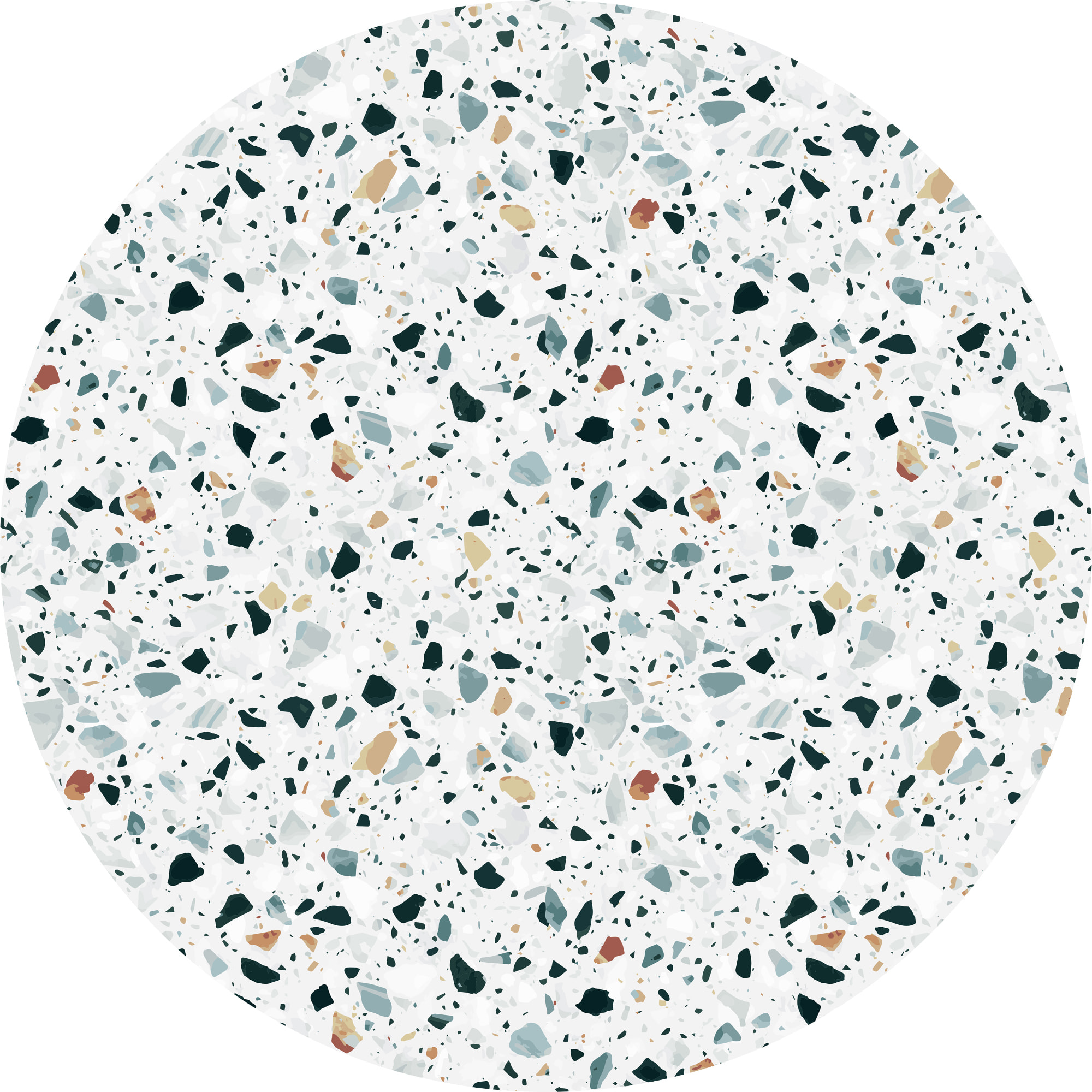 Alfombras vinílicas de Ceramiko - Terrazo redondo 1