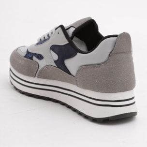 SNEAKERS CHOCOLA' COLOUR BLOCK GRIGIO