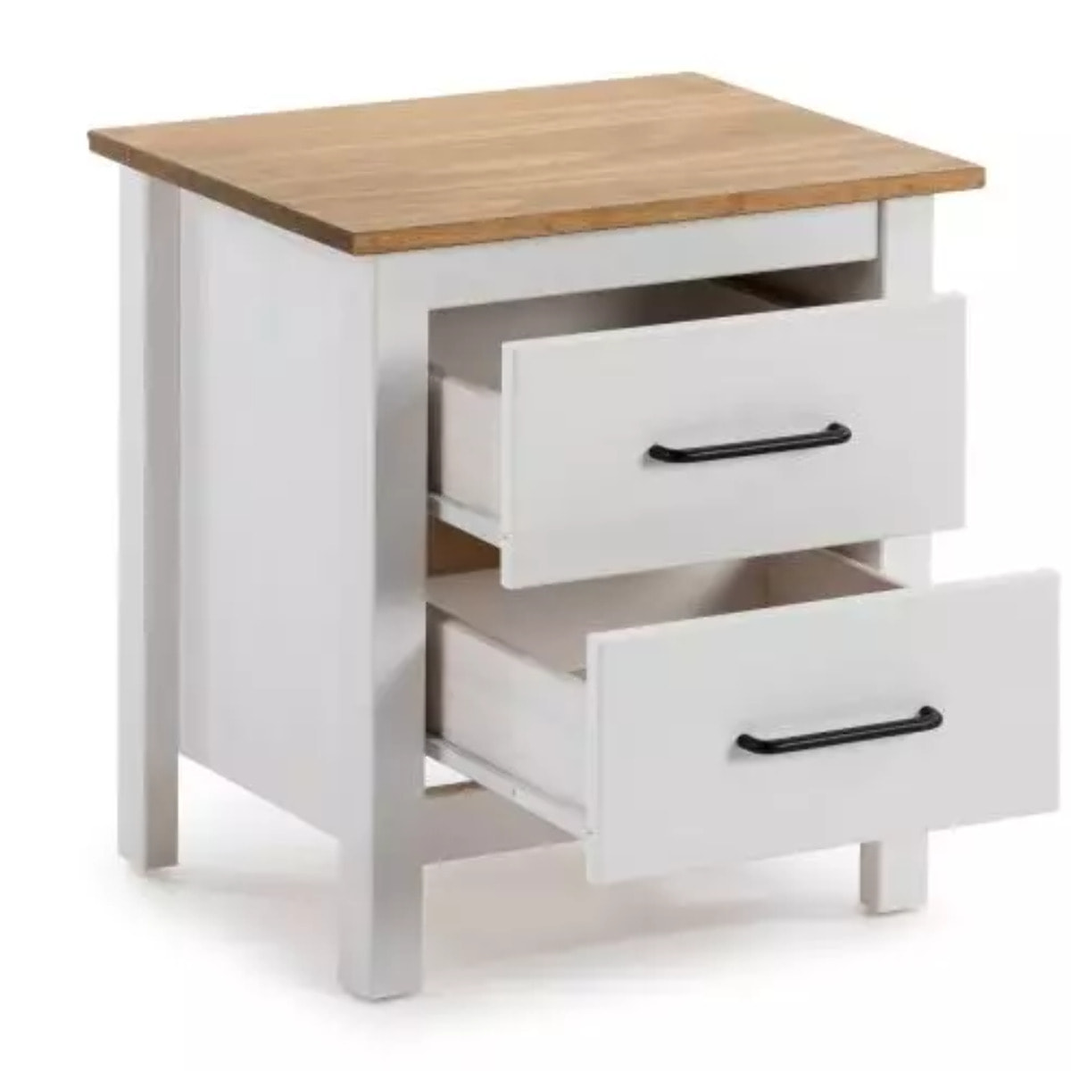 Mesita de noche Eira Blanco - Oak