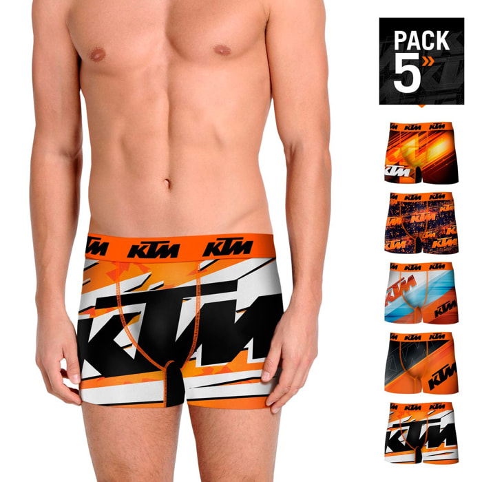 Pack 5 calzoncillos KTM Motorbike para hombre