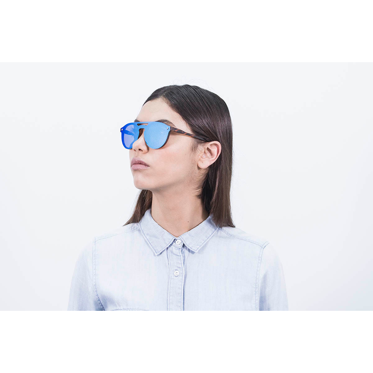 Gafas de sol OCEAN MODENA - Carey mate / Plana revo azul cielo