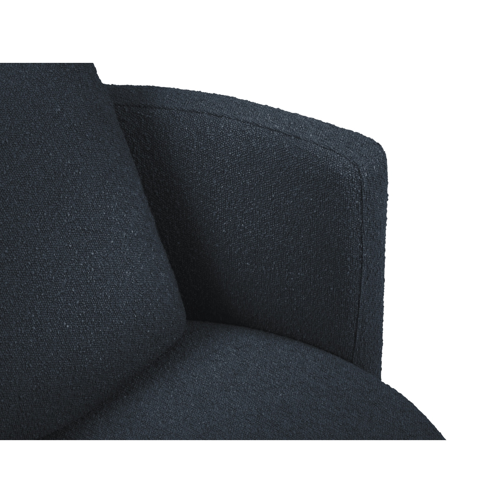 Fauteuil xl pivotant "Adam" bouclé bleu foncé