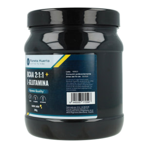 PLANETA HUERTO | BCAA 2:1:1 + L-Glutamina Sabor Limón 300 g - Suplemento Avanzado para Potencia, Resistencia y Recuperación Muscular con Refrescante Sabor a Limón