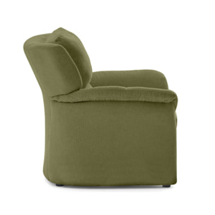 Bastille - fauteuil en tissu velours relief - Vert