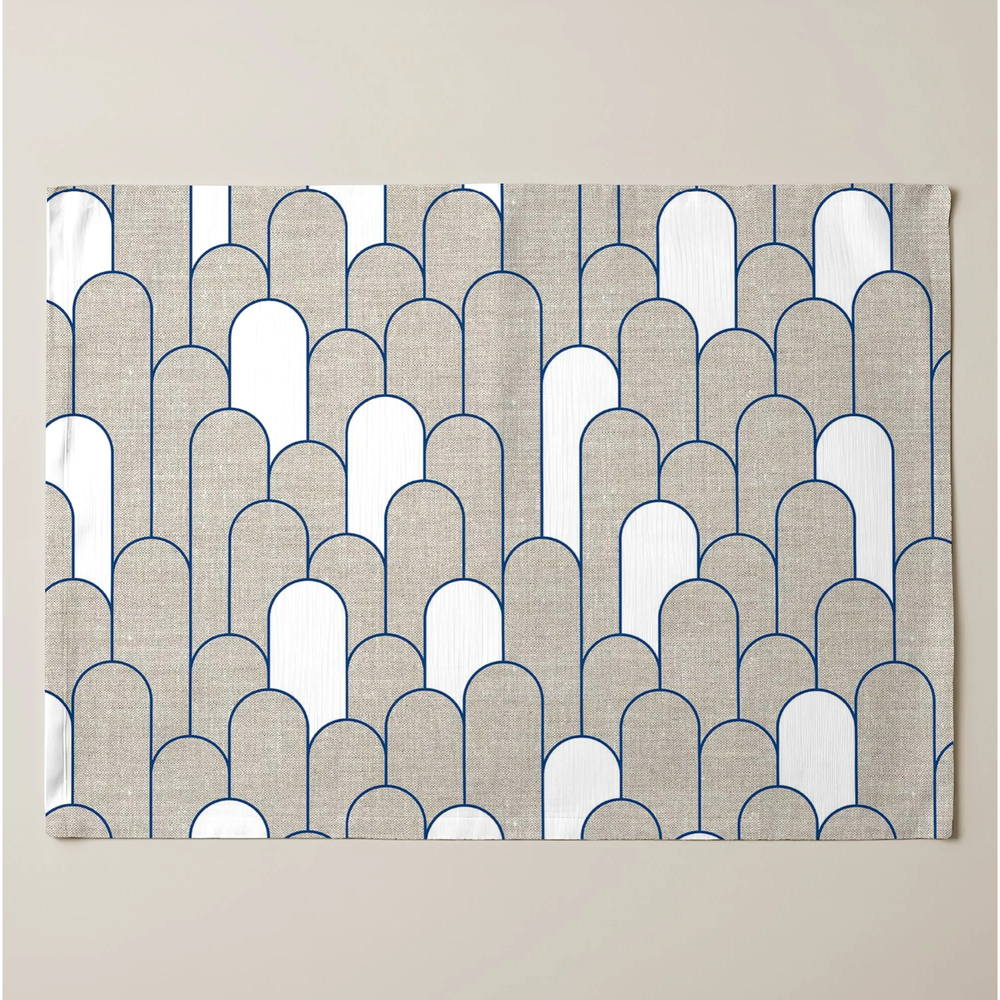 Lot de 2 sets de table individuels résinés 0120-138 100% coton 45x35 cm