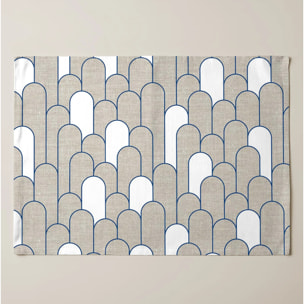 Lot de 2 sets de table individuels résinés 0120-138 100% coton 45x35 cm