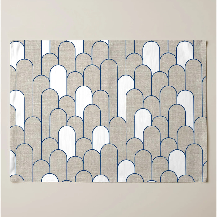 Lot de 2 sets de table individuels résinés 0120-138 100% coton 45x35 cm