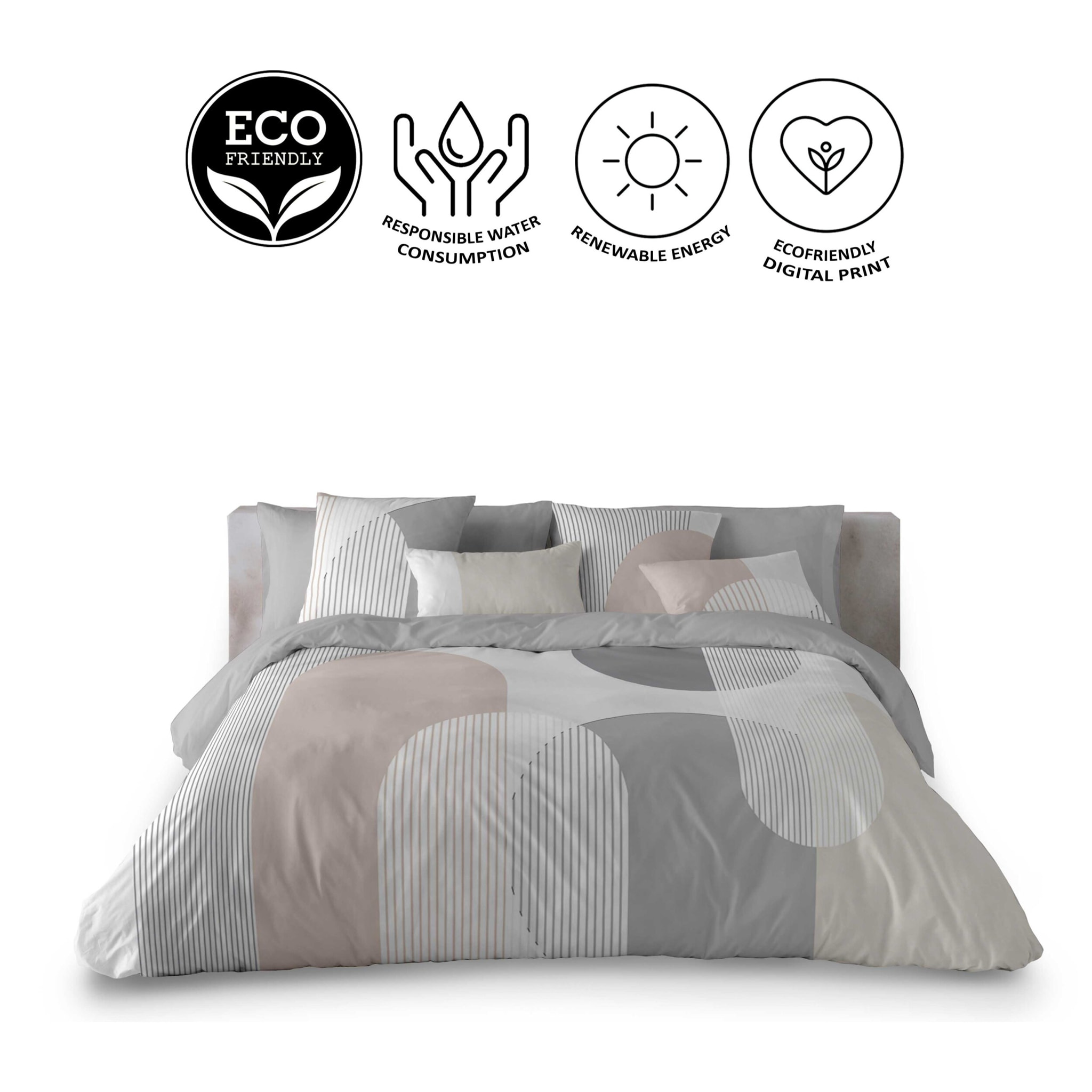 Icehome - Funda Nórdica Estampada - Cierre Solapa - 100% Poliéster Microfibra - Incluye 1/2 Fundas de Almohada - Cami