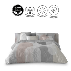 Icehome - Funda Nórdica Estampada - Cierre Solapa - 100% Poliéster Microfibra - Incluye 1/2 Fundas de Almohada - Cami