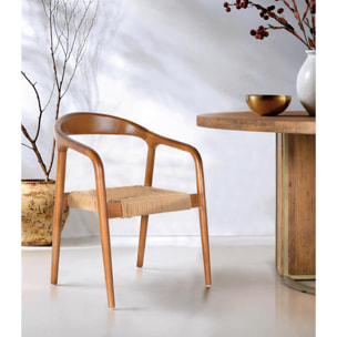 Silla de Madera de Caucho 57 Cm Estilo Contemporáneo