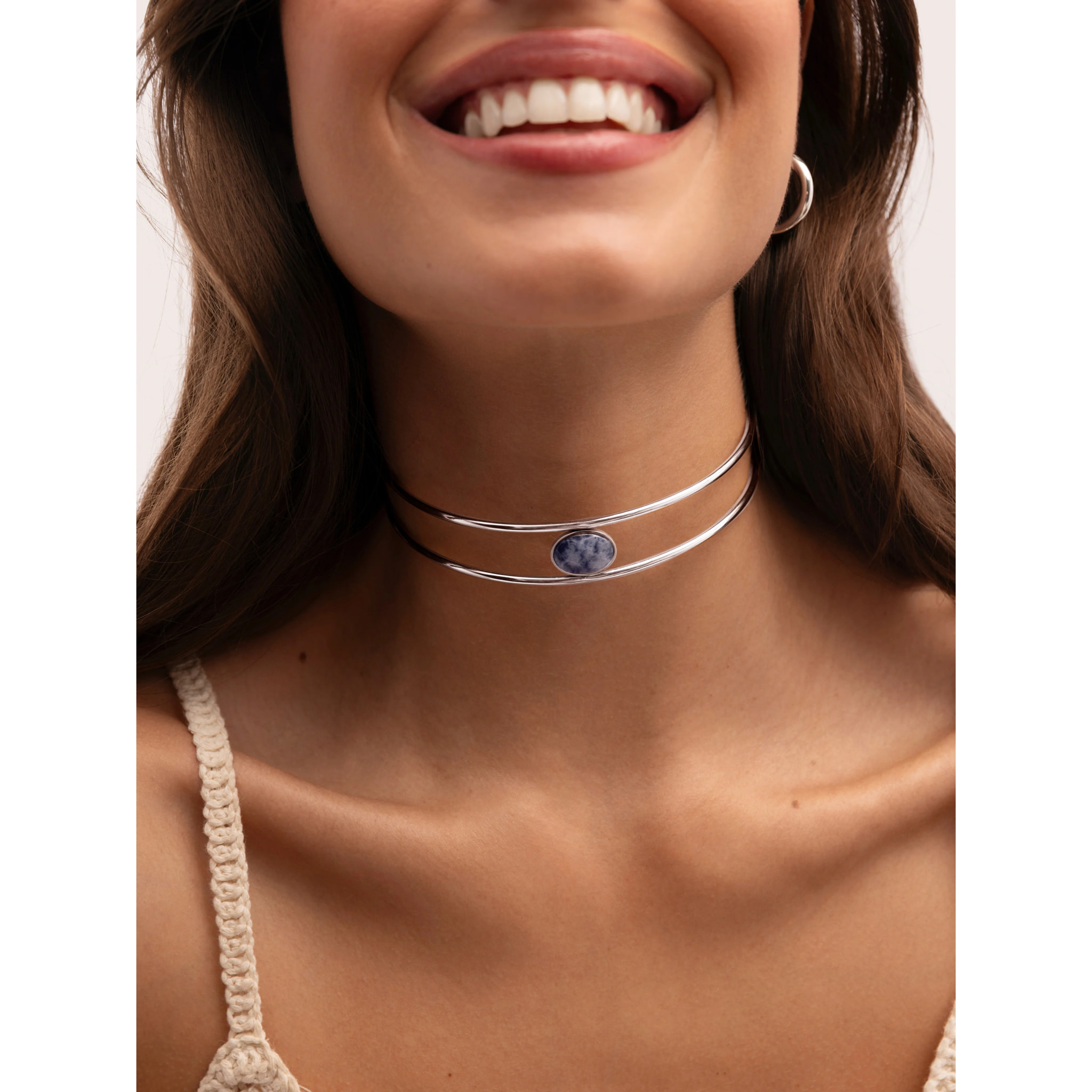 Choker Cianita Acero