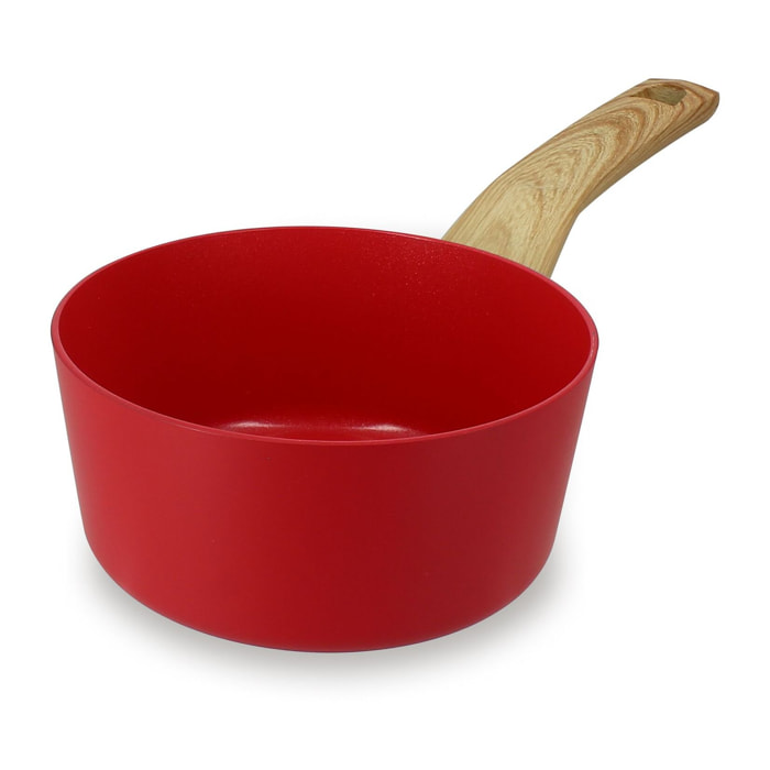 Casserole en revêtement céramique 16cm rouge - tous feux COLORAMA