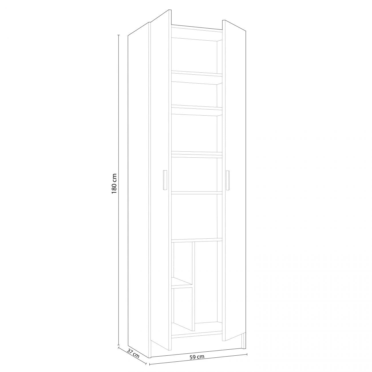Armario Multi Useful SL 60 2 Puertas Blanco