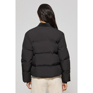 Bomber acolchada negra Dubái con detalle Polo Club