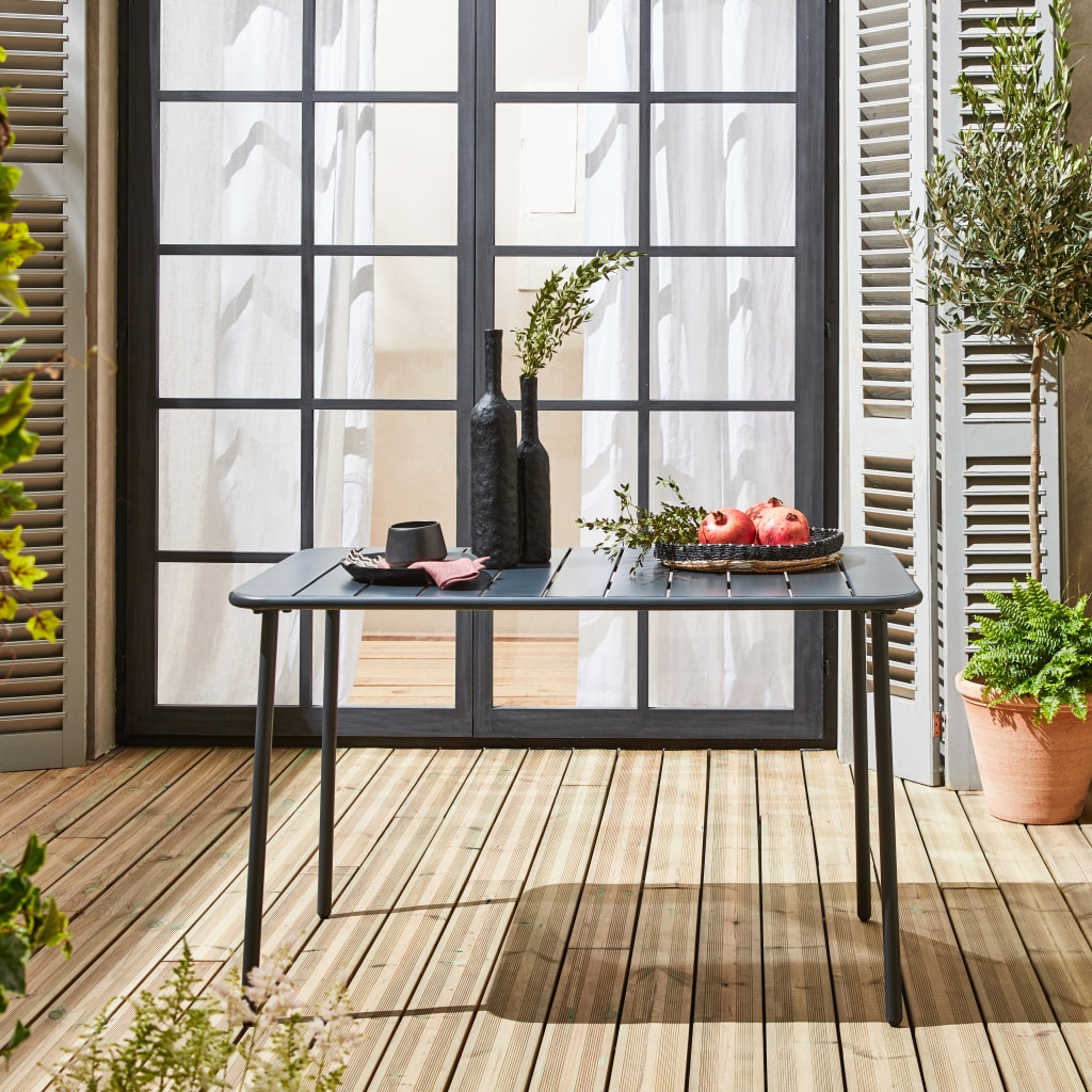Table de jardin métal 4 places AMÉLIA