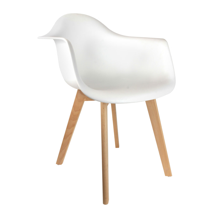 Fauteuil Scandinave Blanc - Lot De 2