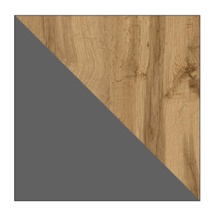 Pitt - meuble TV - 160 cm - style industriel - Bois / Gris