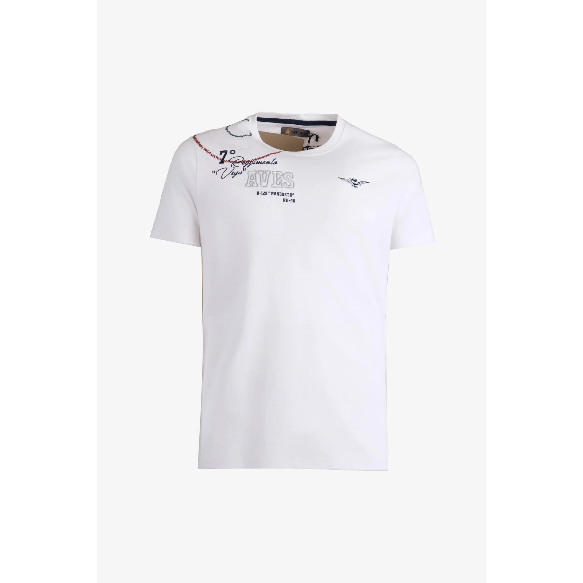 T-shirt Esercito bianca in cotone uomo