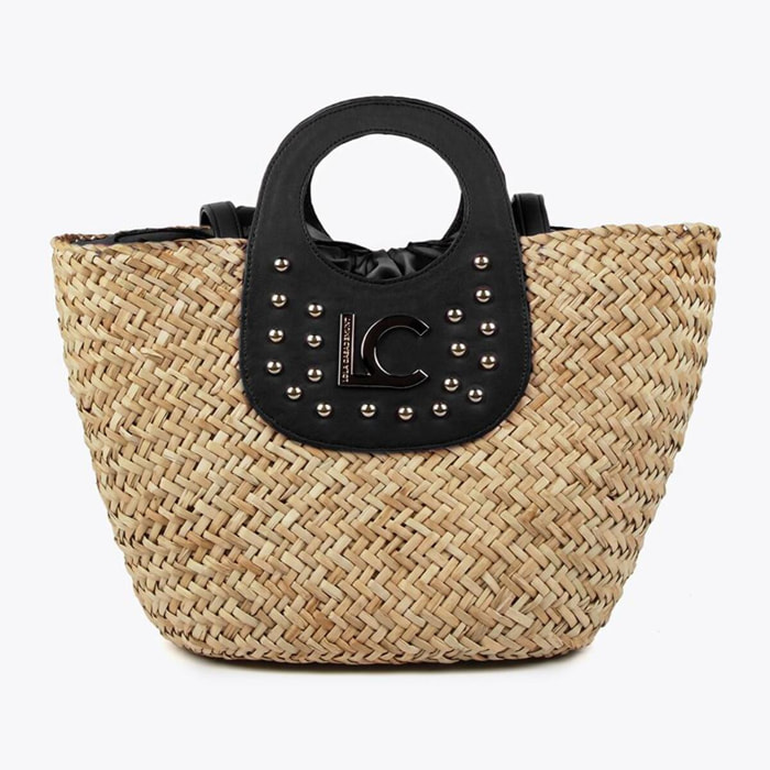 Borsa a cesta grande con borchie