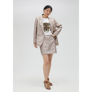 Maglietta leone con strass