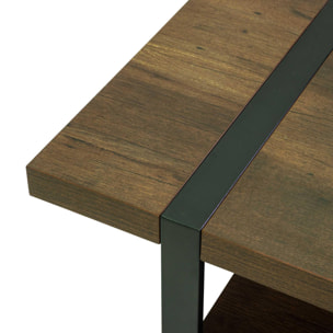 Tavolino Mudra Vacchetti in legno noce e nero cm120x60h45